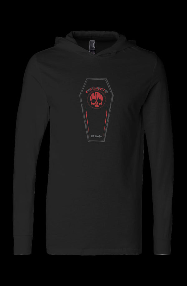 OSR Red Coffin Jersey Hooded Long Sleeve Tee