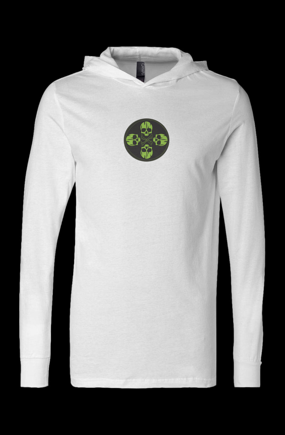 OSR 4 Skull Jersey Hooded Long Sleeve Tee