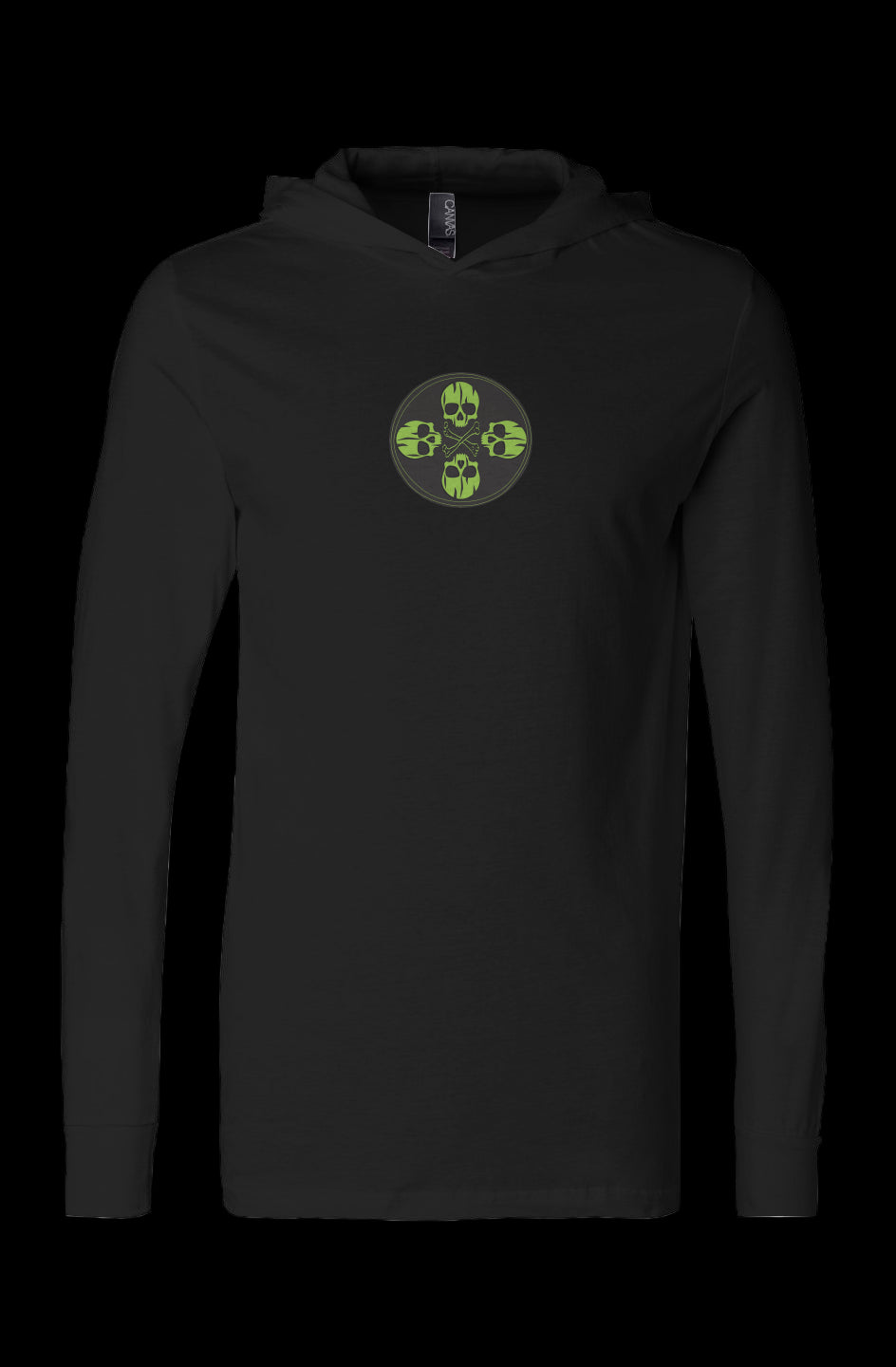 OSR 4 Skull Jersey Hooded Long Sleeve Tee