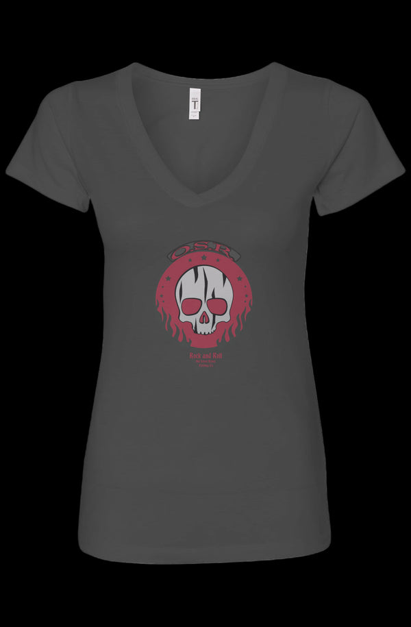 OSR Skull RR Womens Ideal V-Neck