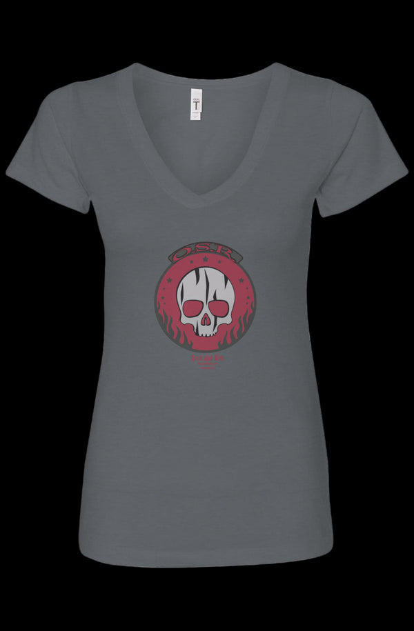 OSR Skull RR Womens Ideal V-Neck